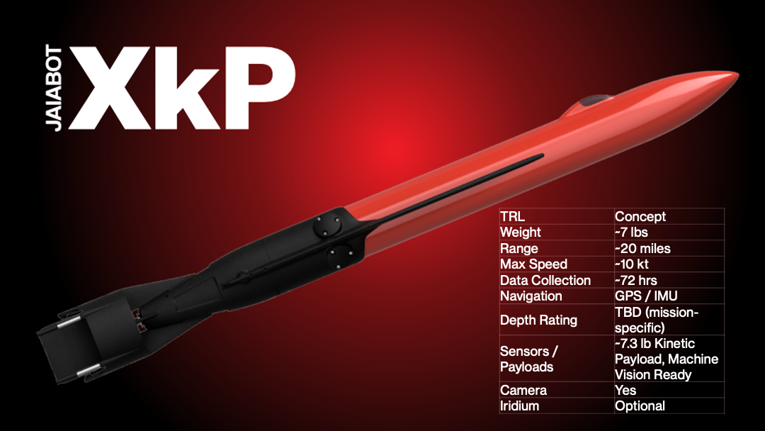 JaiaBot XkP model with specs