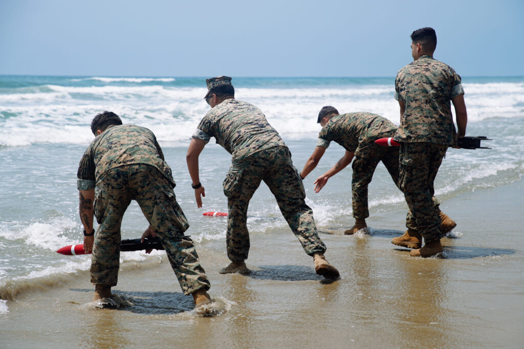 Marines toss JaiaBots into ocean Confirmatory Beach Report